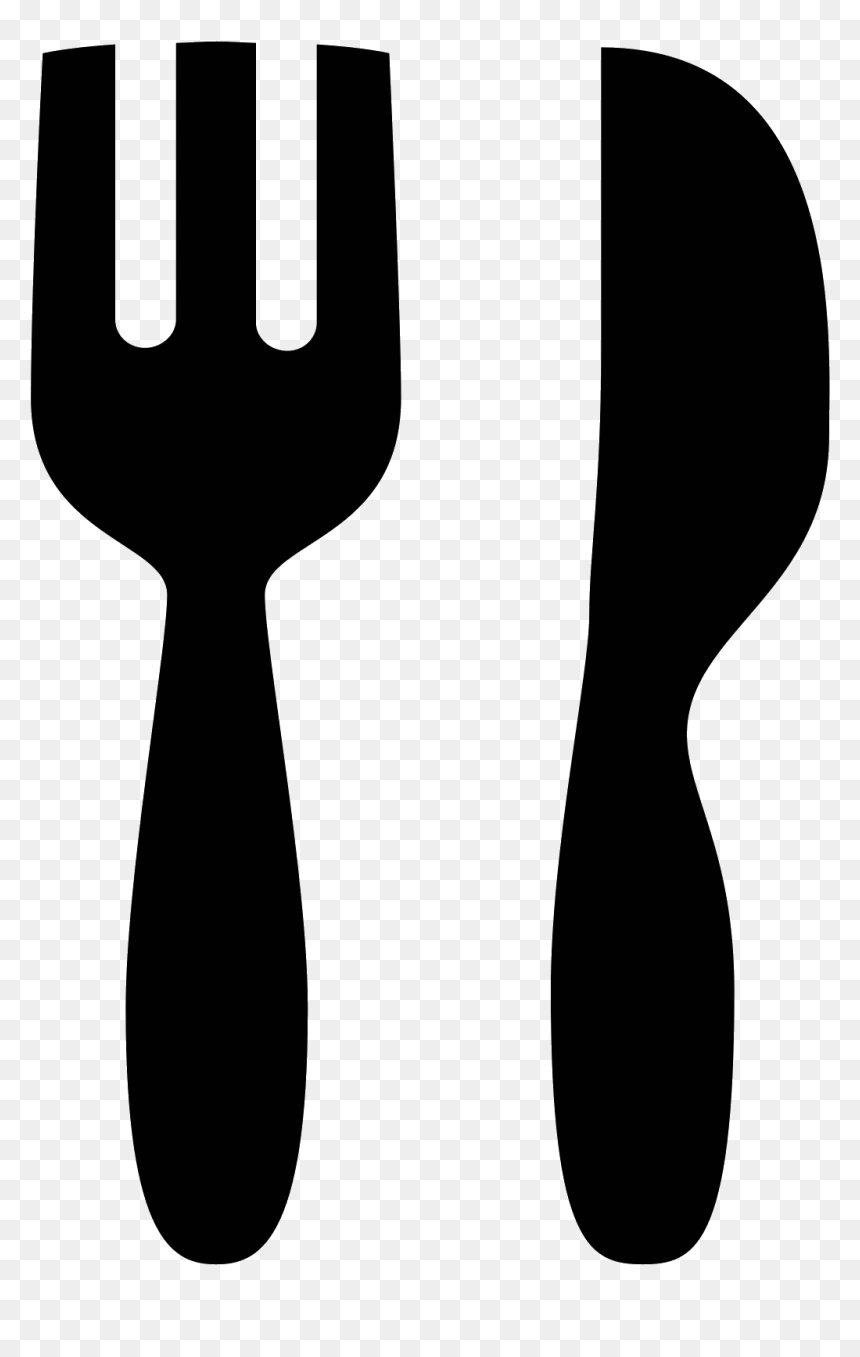 Black Restaurant Icon, HD Png Download - fork png