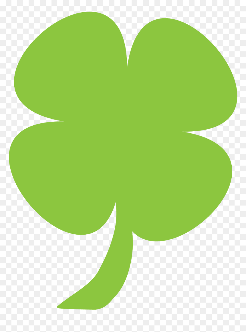 Green Flower Silhouette, HD Png Download - shamrock png