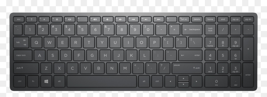 Keyboard Png Background - Hp Spectre Rechargeable Keyboard 1000, Transparent Png - keyboard png