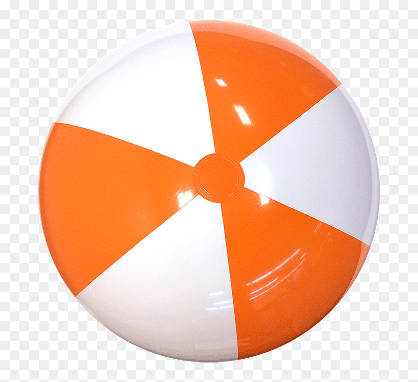 Orange And White Beach Ball, HD Png Download - beach ball png