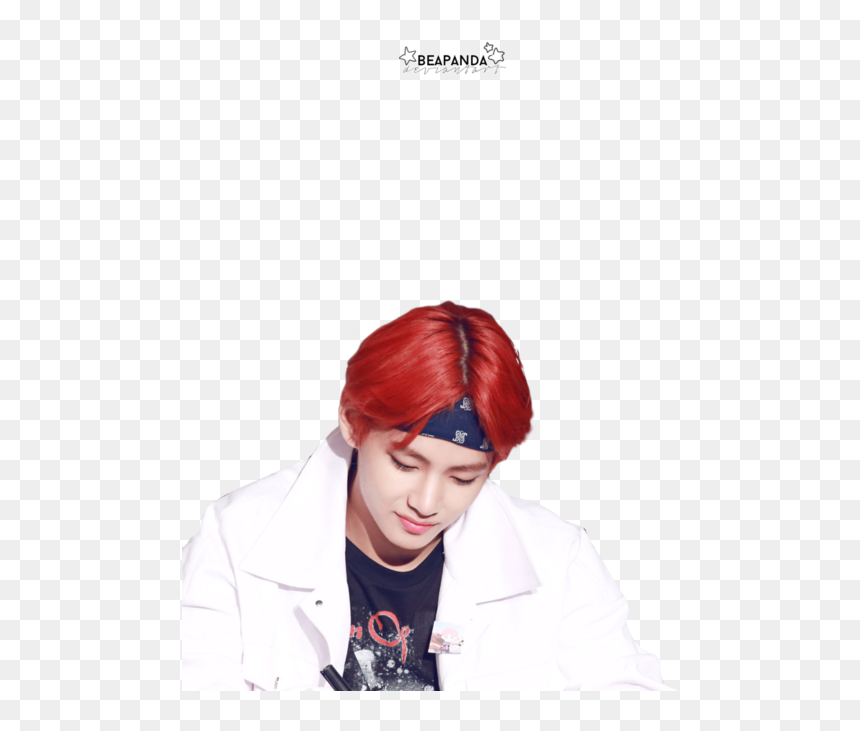 Red Hair, HD Png Download - bts png