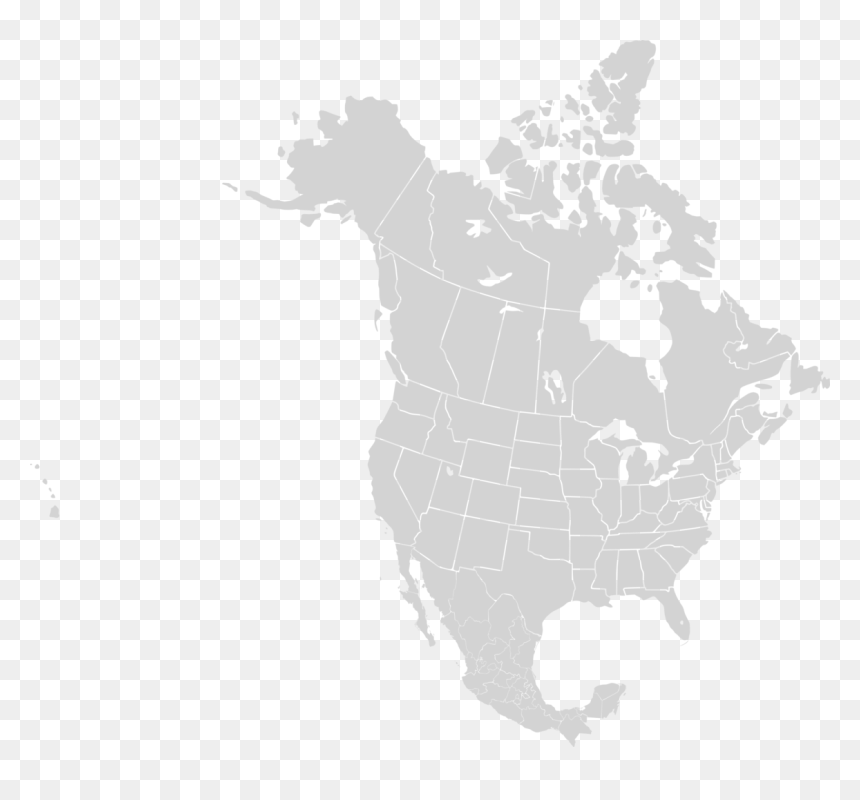 North America Map Png, Transparent Png - map png