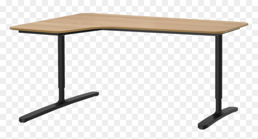 Ikea Corner Desk Wood, HD Png Download - desk png