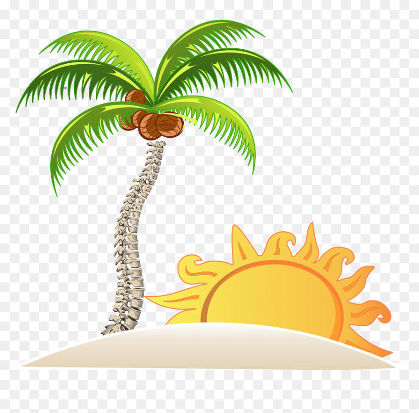 House In The Beach Png, Transparent Png - palm trees clipart png