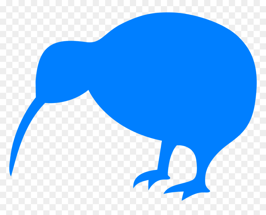 Kiwi Bird Black And White, HD Png Download - animal silhouette png
