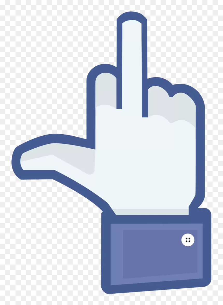 Fuck You Sign Facebook, HD Png Download - login with facebook button png