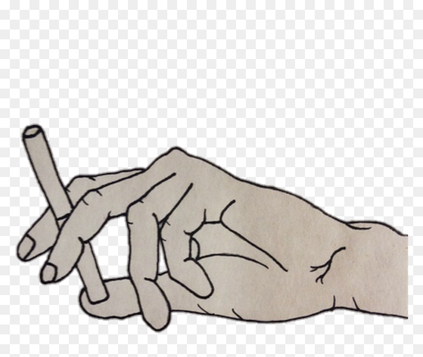 Cigarette Smoking Drawing, HD Png Download - cigarrete png