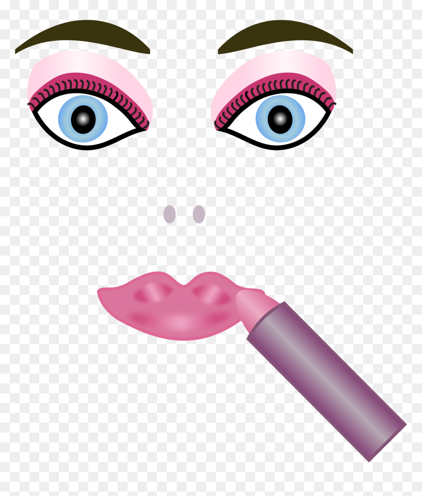Make Up Face Clipart, HD Png Download - makeup clipart png