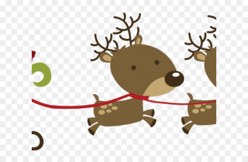 Sleigh Reindeer Png, Transparent Png - raindeer png