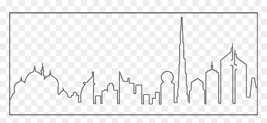 Skyline Lineart, HD Png Download - lineart png