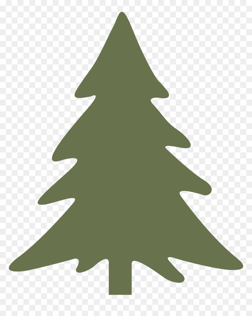 Black Christmas Tree Clipart, HD Png Download - pinetree png