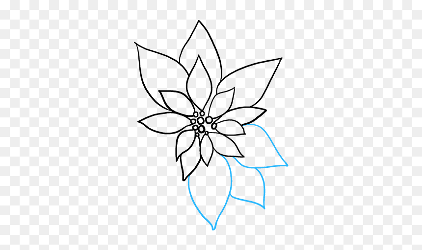 Line Art, HD Png Download - poinsettias png