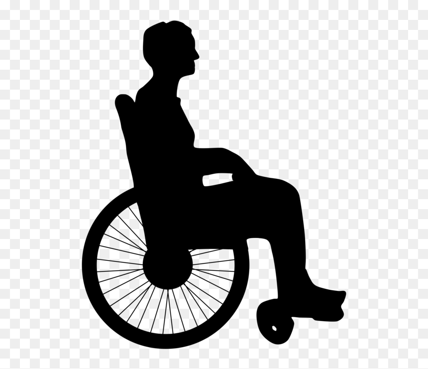 Silhouette Of Man In Wheelchair, HD Png Download - hookah silhouette png