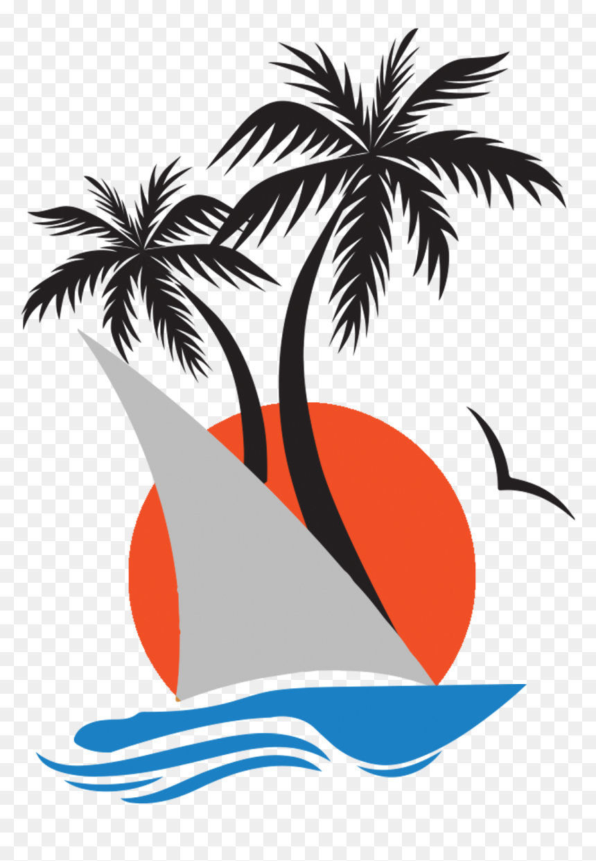 Good Morning Palm Trees, HD Png Download - hookah silhouette png
