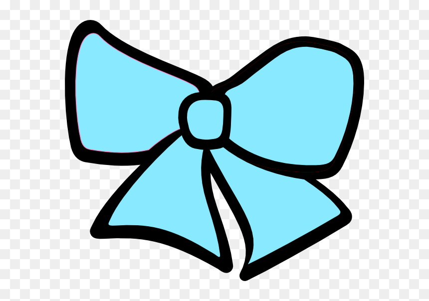 Blue Hair Bow Clipart, HD Png Download - bowing png