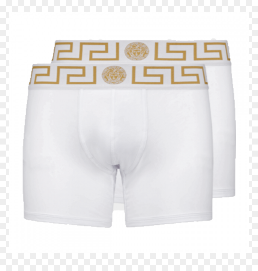 White And Gold Versace Boxers, HD Png Download - versace border png