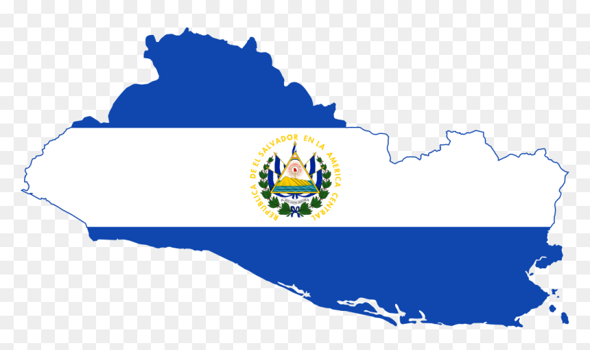 El Salvador Map Flag, HD Png Download - bandera el salvador png