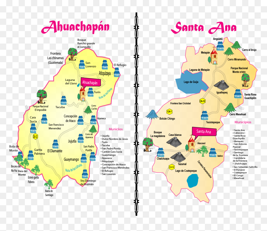 Map, HD Png Download - bandera el salvador png