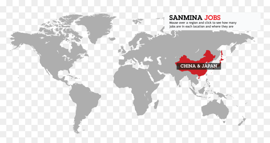 International Automotive Components Global Locations, HD Png Download - world outline png
