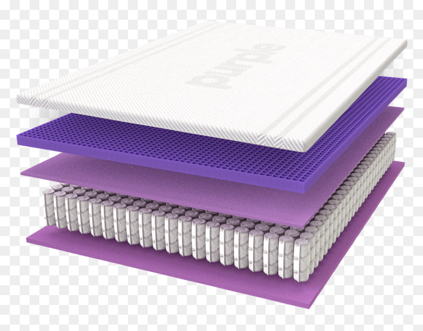 Purple 4 Mattress Construction, HD Png Download - matress png
