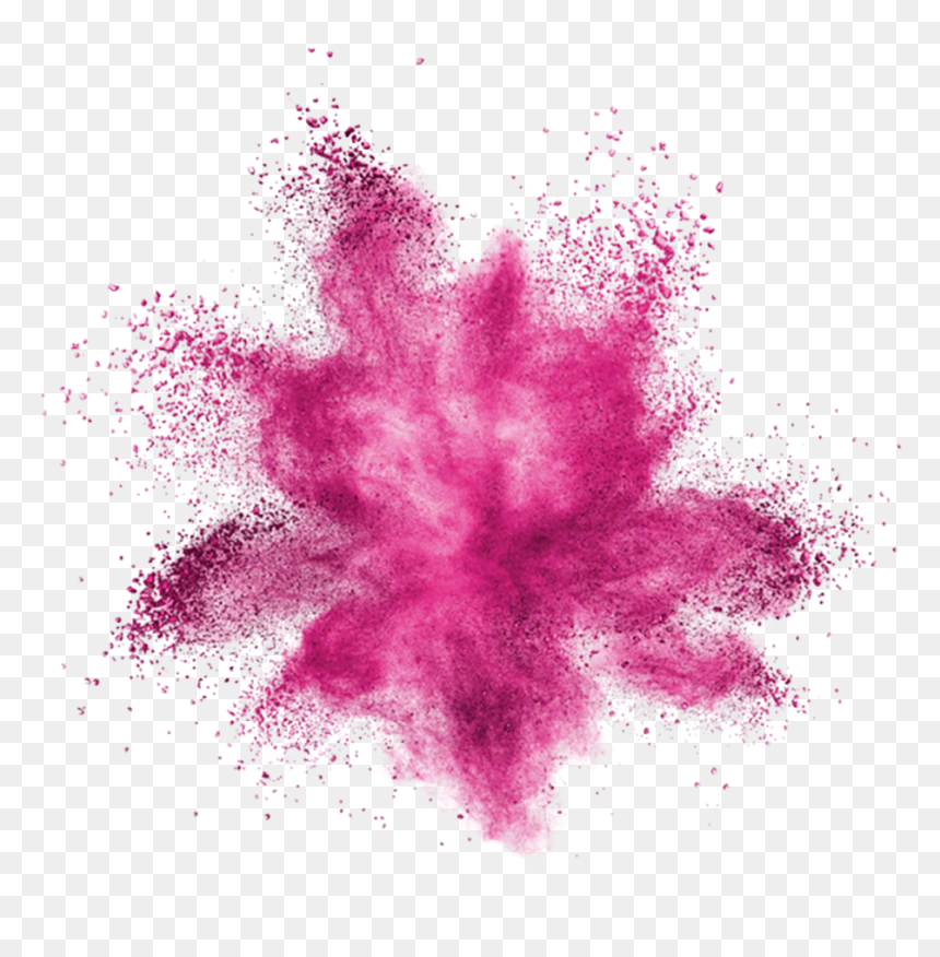 Blue Powder Explosion Png, Transparent Png - pink watercolor splash png