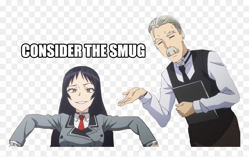 U Mad Bro Anime, HD Png Download - smug anime girl png