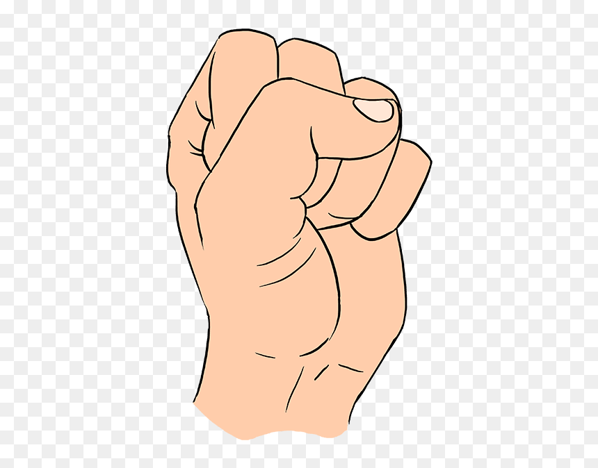 Line Art, HD Png Download - fist in the air png