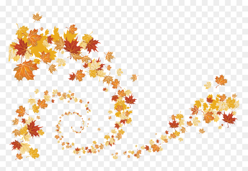Watercolor Fall Leaves Clip Art, HD Png Download - fall leaves clip art png