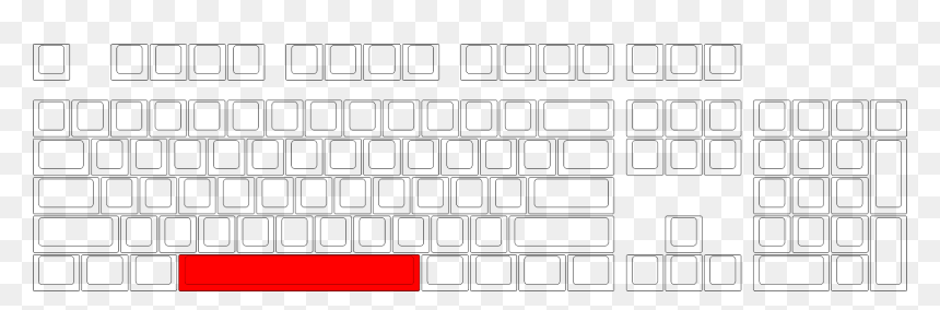 Row 3 Keycap, HD Png Download - space bar png