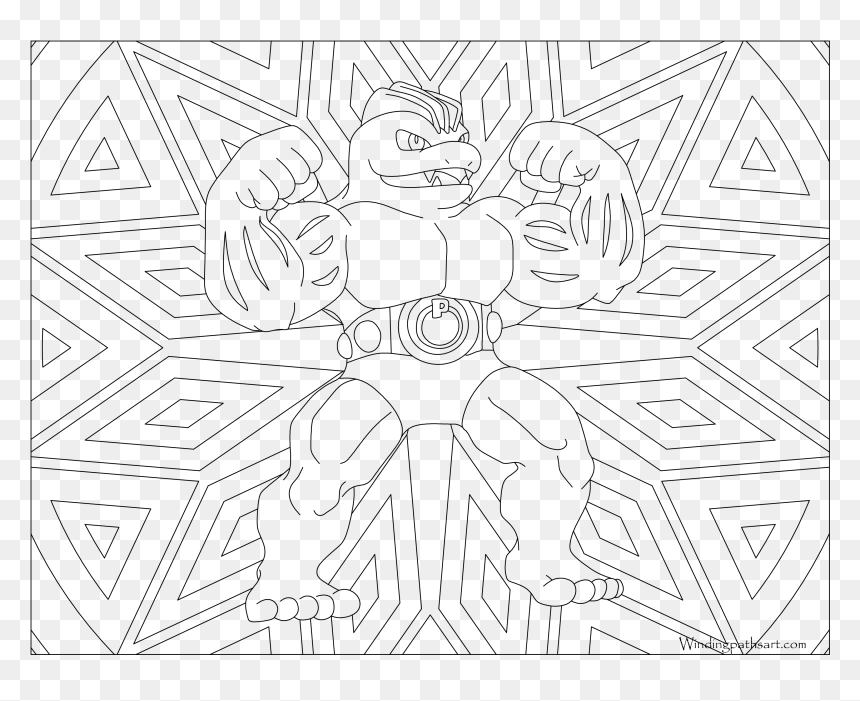 Coloring Book, HD Png Download - machop png