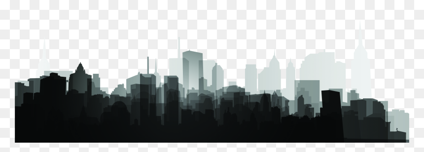 Skyscraper Silhouette Png, Transparent Png - city view png