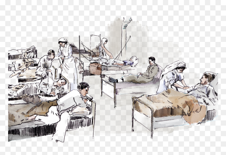 Nurse Tents In Ww1, HD Png Download - ww1 soldier png