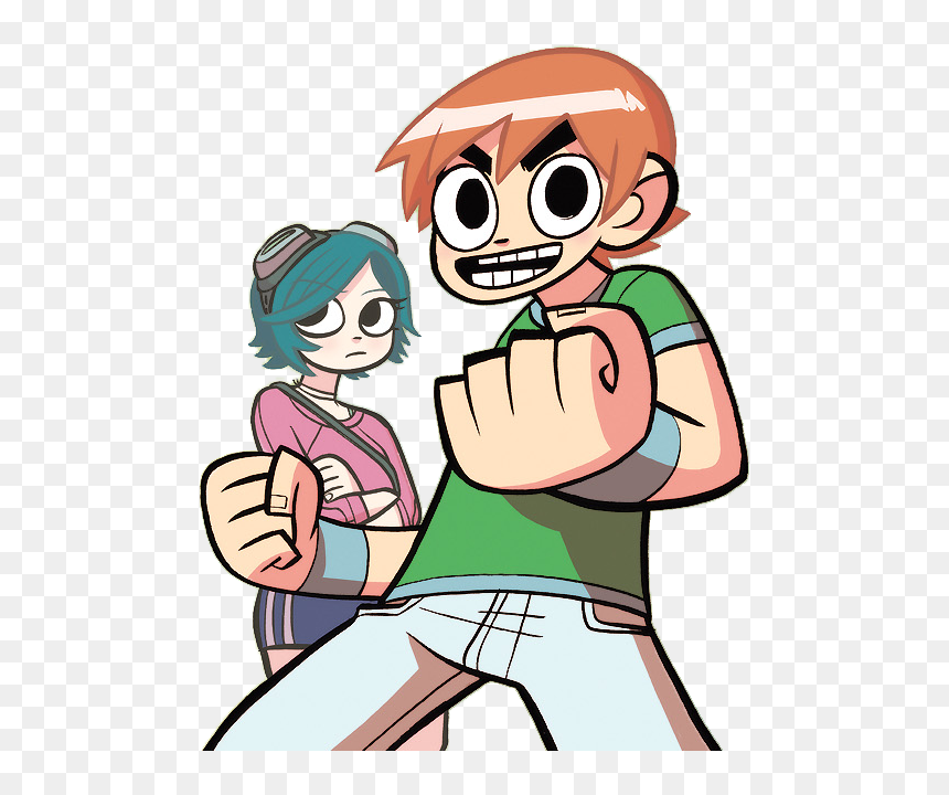 Scott Pilgrim Comic Art, HD Png Download - nfkrz face png