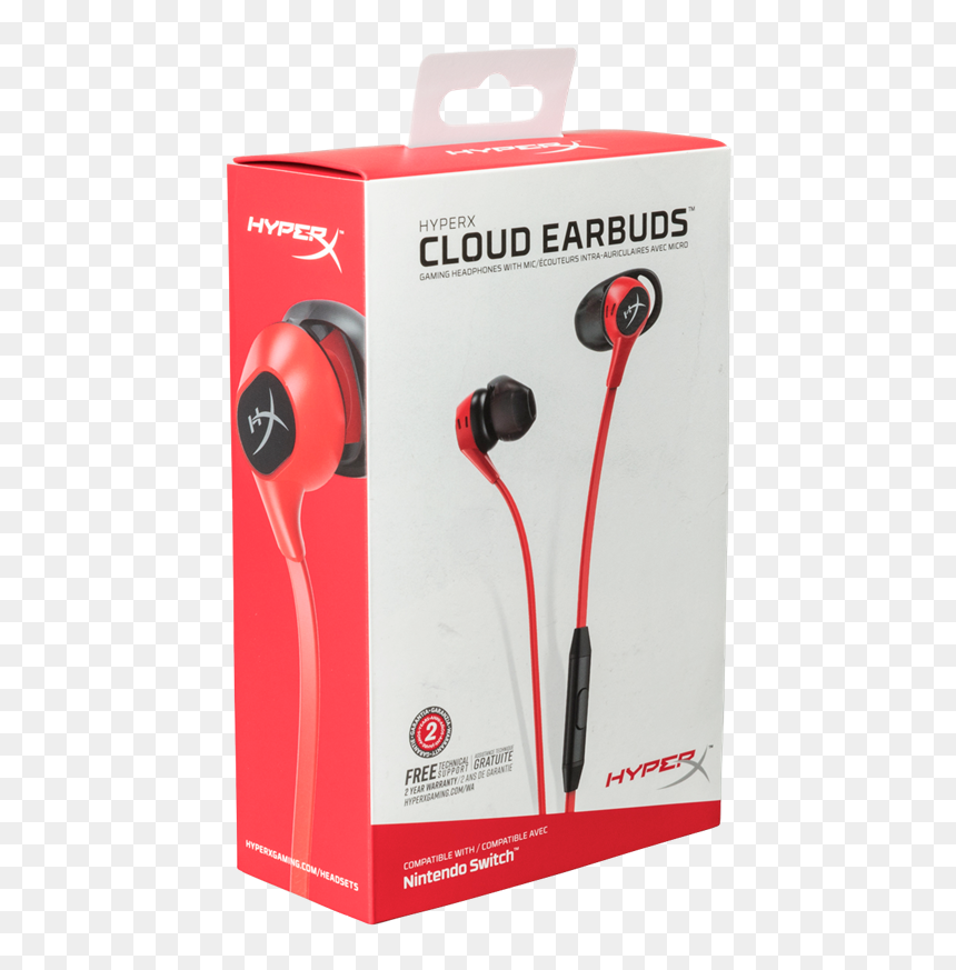 Kingston Hyperx Cloud Earbuds, HD Png Download - hyperx png