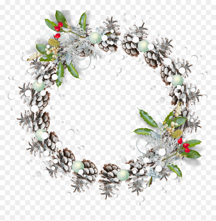 Round Christmas Frame Png, Transparent Png - png christmas frames