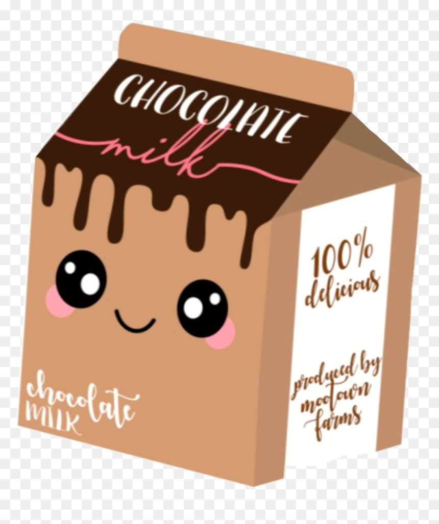 Carton Cute Chocolate Milk, HD Png Download - upside down emoji png