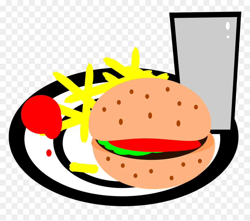Burgers And Fries Clipart Png, Transparent Png - burger clip art png