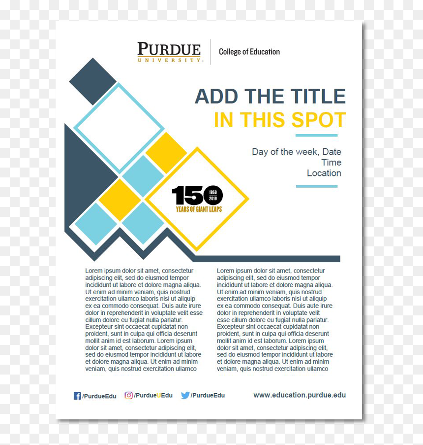 Purdue University, HD Png Download - flyer background png