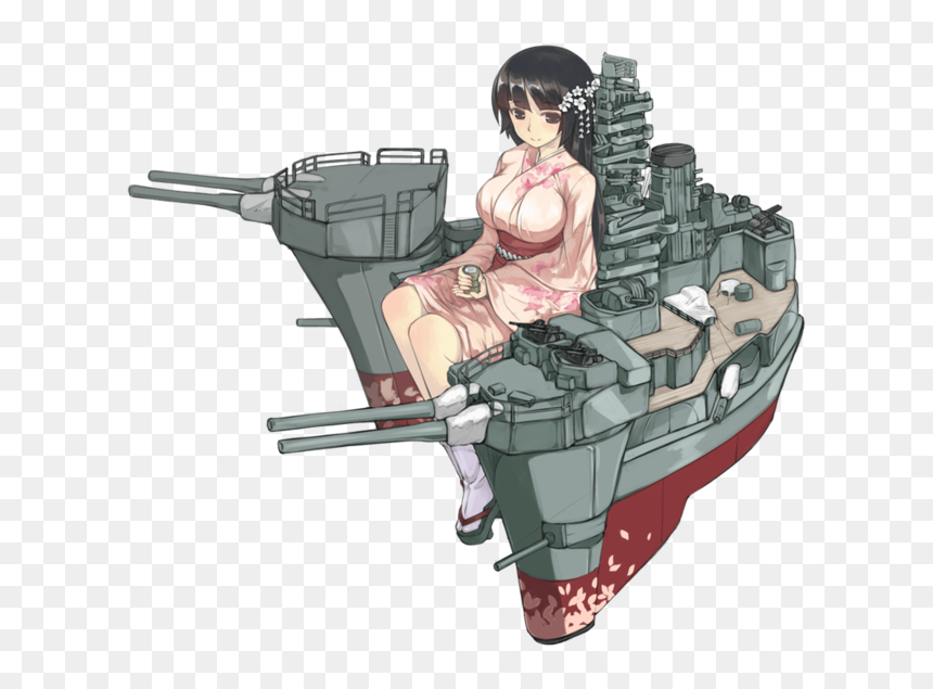 戦艦 少女 R 扶桑, HD Png Download - warship png