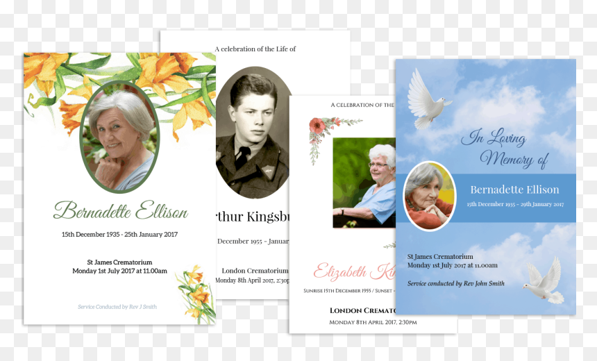 Funeral Order Of Service Design, HD Png Download - flyer background png
