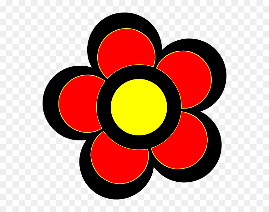 Flower Clip Art Colored, HD Png Download - colorful banner png