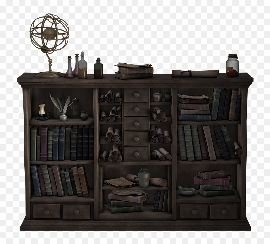 Bokhylla Antik, HD Png Download - wood shelf png