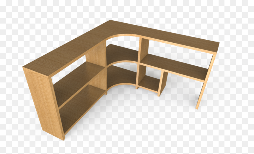 Computer Desk, HD Png Download - wood shelf png