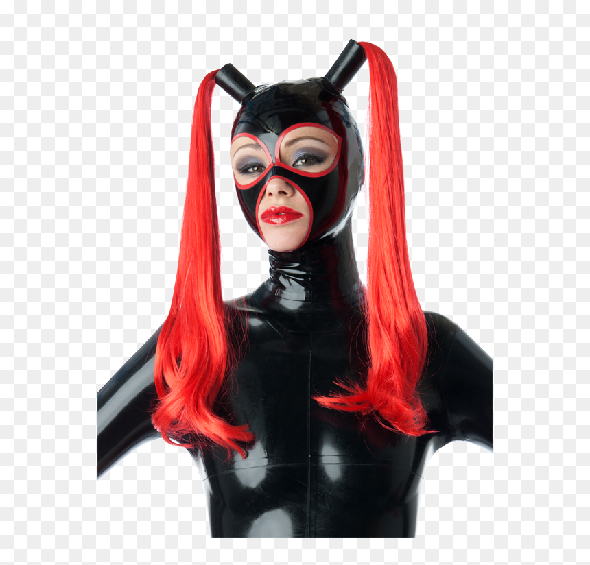 Latex Hood With Ponytails, HD Png Download - pony tail png