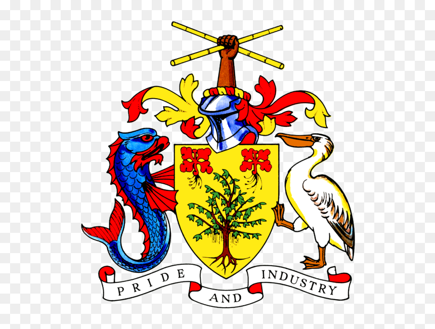 Barbados National Coat Of Arms, HD Png Download - barbados flag png