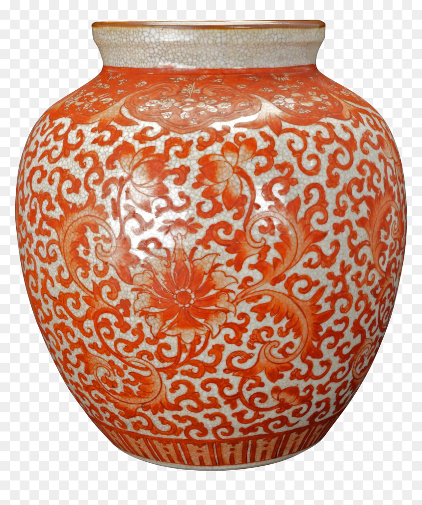 Red Chinese Vase, HD Png Download - crackle png