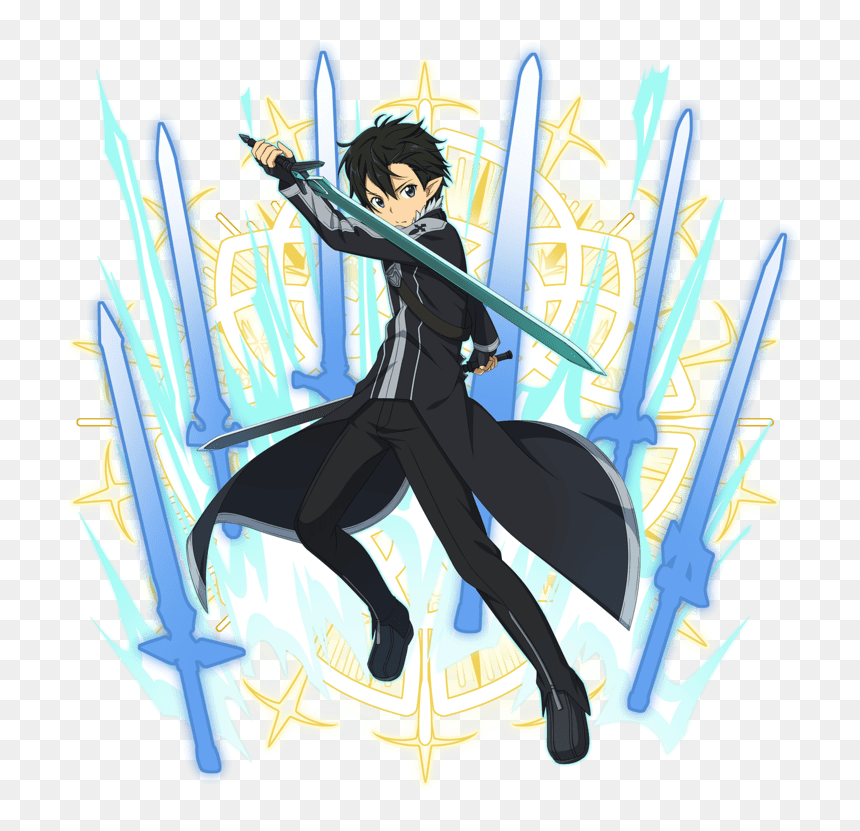 Black Master Swordsman Kirito, HD Png Download - swordsman png