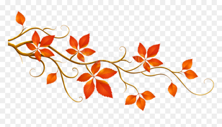 Fall Clipart Leaves, HD Png Download - leaf branch png