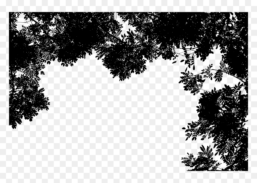 Tree Leaves Silhouette Png, Transparent Png - leaf branch png
