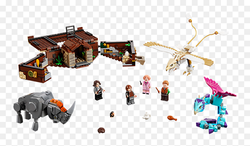 Lego Fantastic Beasts Newt's Case Of Magical Creatures, HD Png Download - newt scamander png